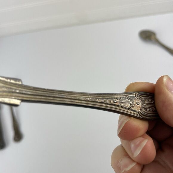 US NAVY Kings Fouled Anchor Dinner Fork Knife Spoons International Silver Set 4 - Picture 11 of 14